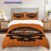 Biancheria da letto vintage Harley-Davidson con bandiera americana(1 * copripiumino + 2 * federa, senza nucleo) Set biancheria da letto Regalo di Natale per compleanno Morbido e confortevole