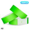 100Pcs Vip Neon Paper Bracelets Fluorescent Waterproof Disposable Bracelets Tamper-Proof For Parties, Music Festivals & Events