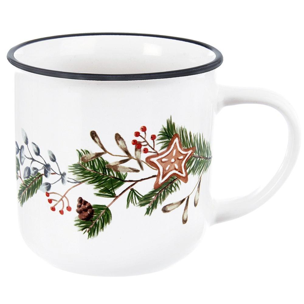 Kubek Ceramiczny do Kawy Herbaty Ziół Napojów Zimowy Świąteczny 330 ml