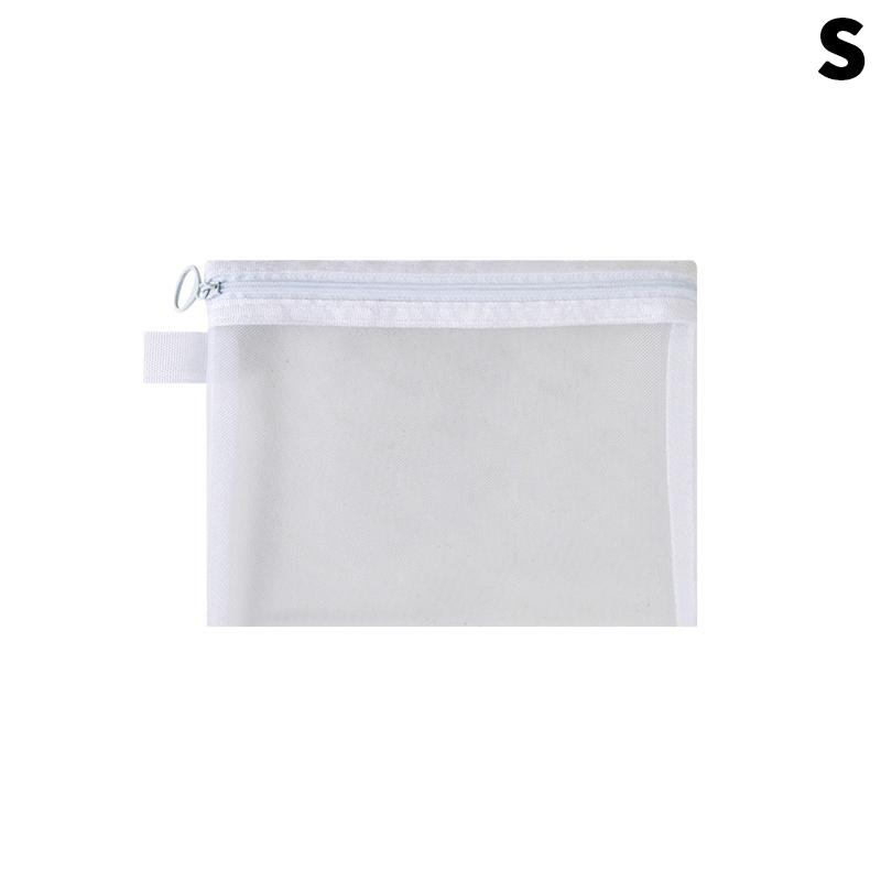 

Black/Gray/White Mesh Cosmetic Bag Travel Storage Makeup Bag Organizer Female Make Up Zipper Pouch Portable Toiletry Case S