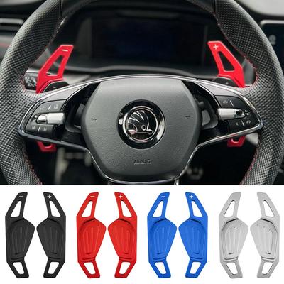 Shifter Paddle For Skoda RS MK4 Octavia IV Scout   ENYAQ Iv Karoq Kodiaq Scala Car Steering Wheel DSG Extension Stickers