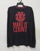 Element Skateboarding Black Long Sleeve T-shirt Medium Streetwear Skate Skaters 90s Fashion Size M
