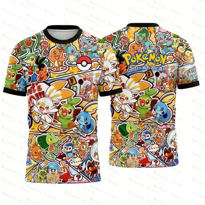 

2026 Pikachu Graphic T-shirt Men s Football Tshirt Spring SportsMen s T-Shirt Kid s Clothing Tee Y2k Woman t-shirts S