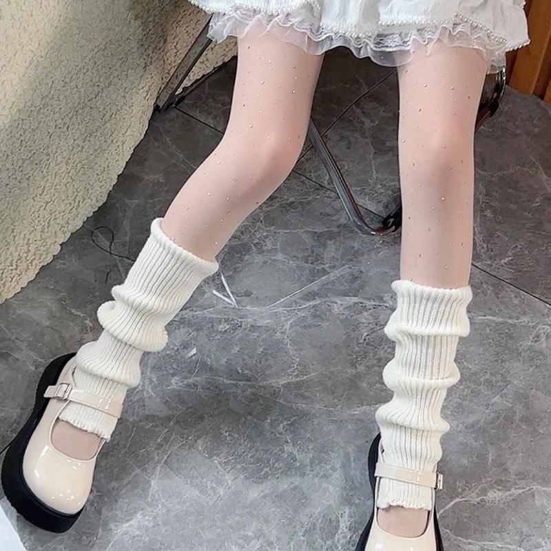 Kadın Siyah Taşlı File Çorap – Trend, Seksi Kesimli, Bahar İçin Parlak Jartiyer