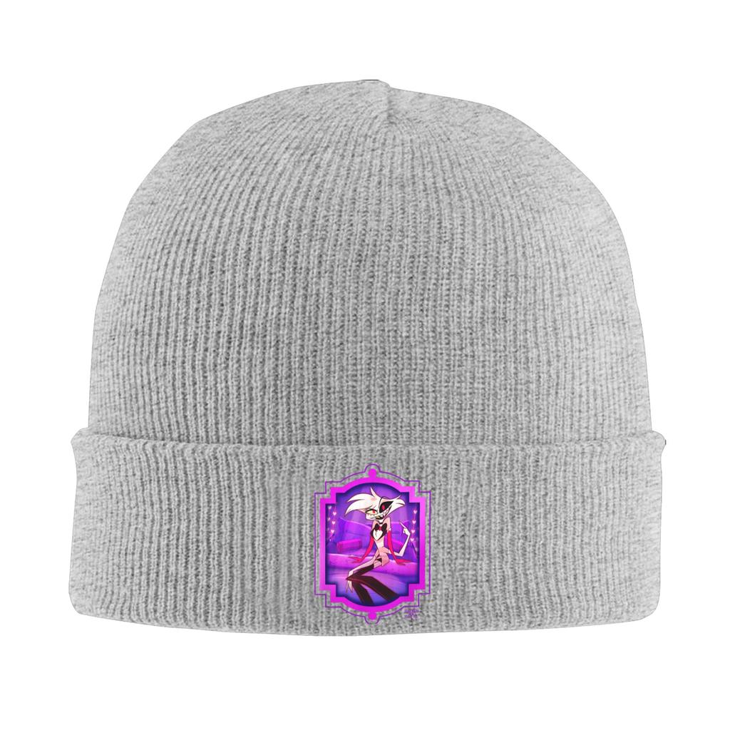Men Women Hazbins Hotels Angel Dust Beanie Hats  Casual Knitting Hat Autumn Winter Hippie Caps Graphic Warm Soft Bonnet Hats