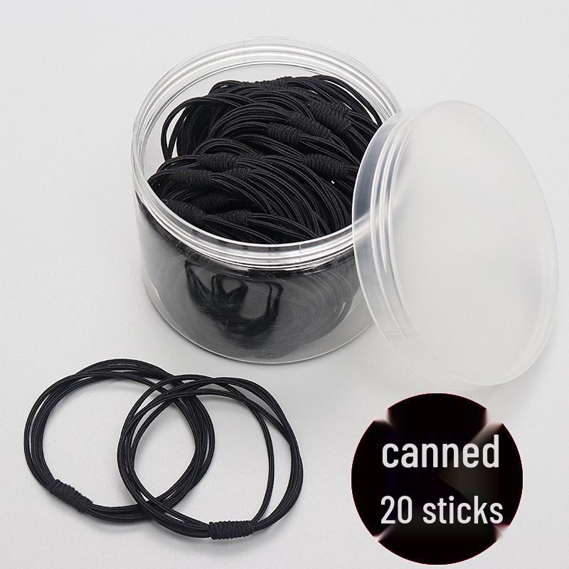 Черная кожаная резинка для волос - Высокоэластичный аксессуар для волос для женщин