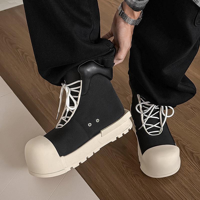 Mickey Big Head Canvas High-Top Shoes 2024 - Thick Sole, Height-Boosting, Versatile & Trendy Sports Casual Footwear for Couples