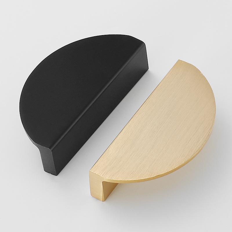 1 paio Maniglia Rotonda per Mobile Oro/Nero 100/120/150mm Pomello per Cassetto Armadio Maniglie a Tirare per Comodino Ottone Ferramenta per Porte Mobili