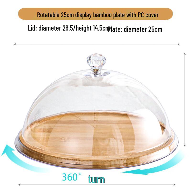 

Nordic Style Ceramic Snack Display Tray with Clear Lid