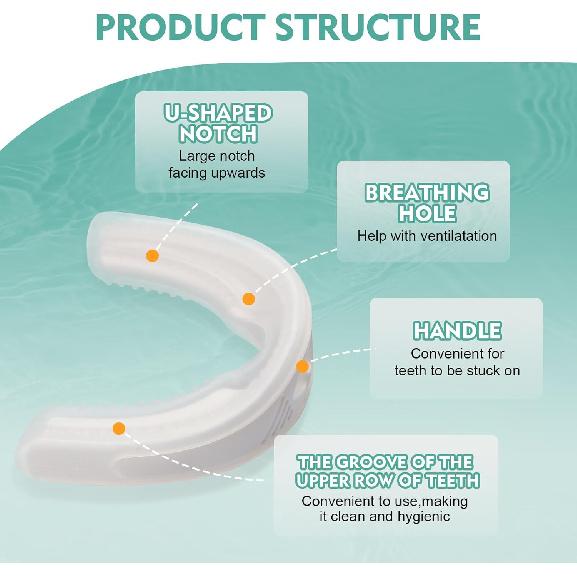 Anti-Snoring Mouth Guard-Anti-Snoring Device,Effective Snore Solution,Prevent Snoring Improve Sleep,Adjustable Design,Promote A Peaceful Sleep