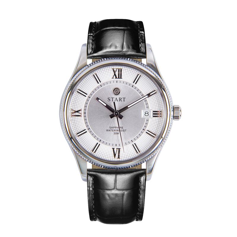 START-Fashionable Men's Watch Swiss Imported Movement Quartz Men's Watch Luminous Roman Dial Date Function