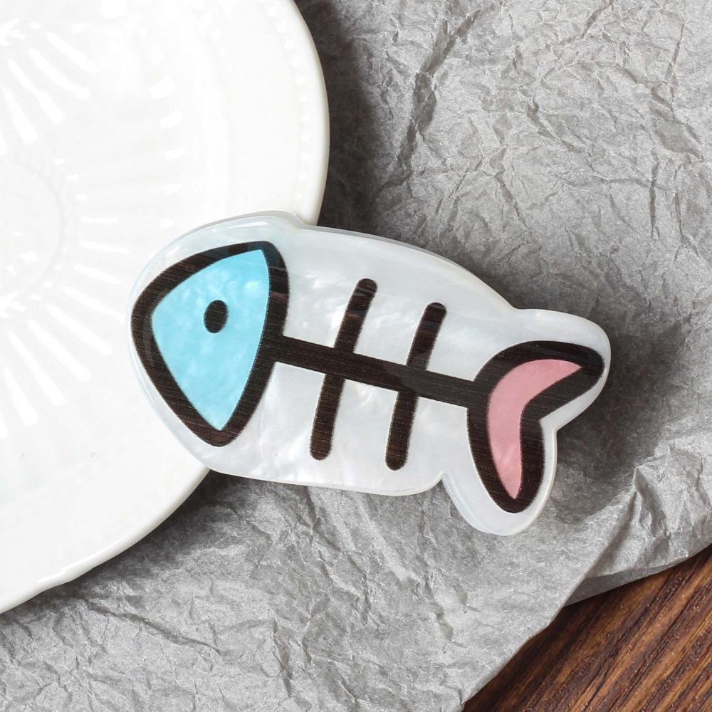 Clown Fish Cute Fish Hair Grab Fish Bone Acrylic Shark Clip Cute Cartoon  Hair Claw  Girls