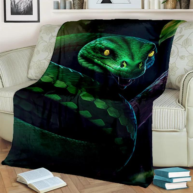 Gothic Snake Serpent Python Viper Blanket,Soft Throw Blanket for Home Bedroom Bed Sofa Picnic Travel Office Cover Blanket Kids