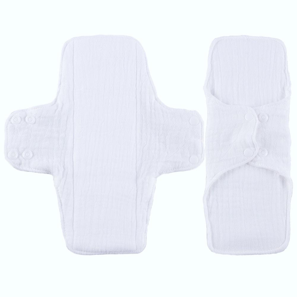 Double-Sided Double-Layer Cotton Gauze, Washable & Breathable Sanitary Napkin Pad for Bathroom