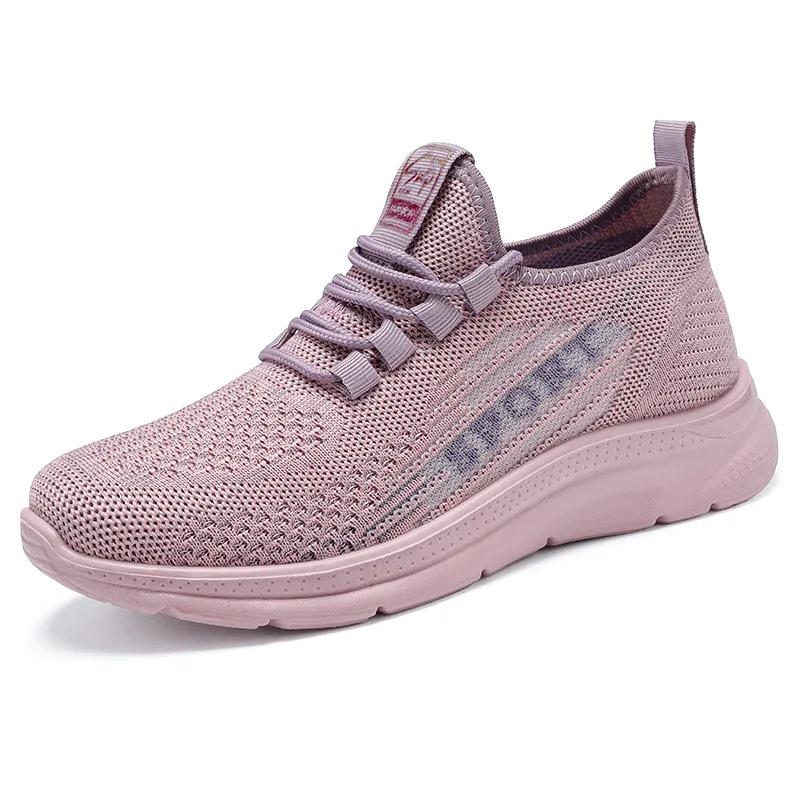 Fashion Women Vulcanized Shoes Sneakers Spring Fashion Soft Sole Breathable Non Slip Mesh Casual Vulcanized Shoes Women Tenis De Moda