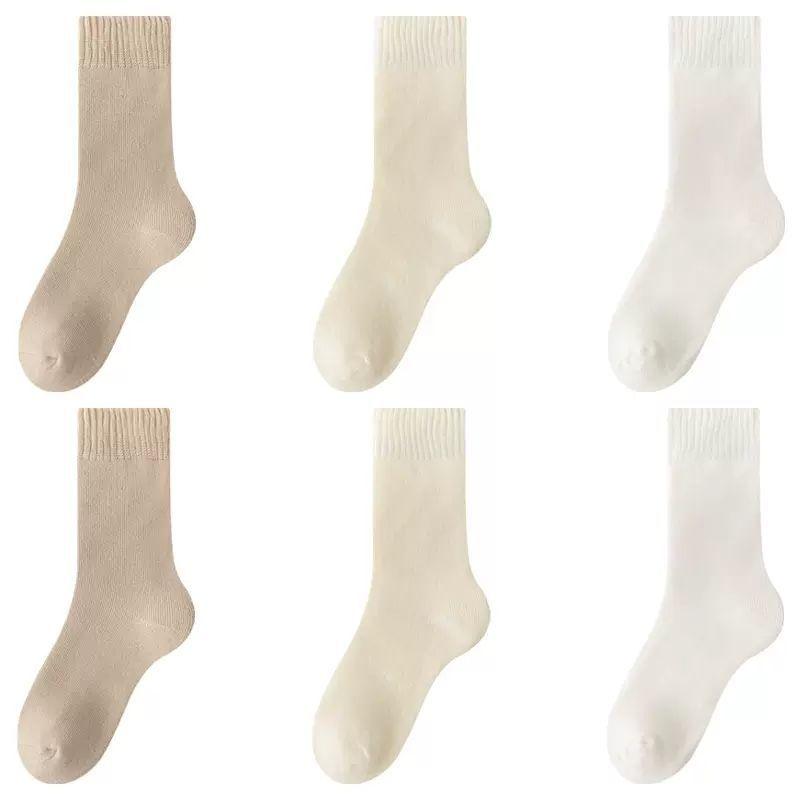 Thick socks for women in winter, fleece-lined cotton terry boat socks, thickened warm towel socks, Japanese-style short socks for autumn and winter