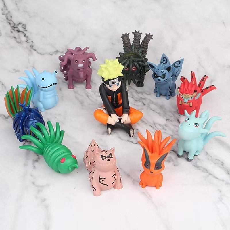 

11Pcs/Kit Q Version Naruto Animation Figure Childhood Tailed Beast Hisao POLYVINYL CHLORIDE Action Figures Miniature Playthings for Children Presents