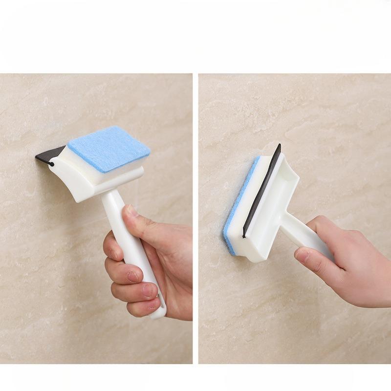 Multi-functional Two-in-one Glass Cleaning Brush, Powerful Wiper, Sponge for Cleaning Tiles and Mirrors, Universal Window Cleaning Wonder