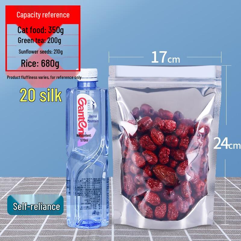

Translucent Stand-Up Aluminum Foil Self-Sealing Bags