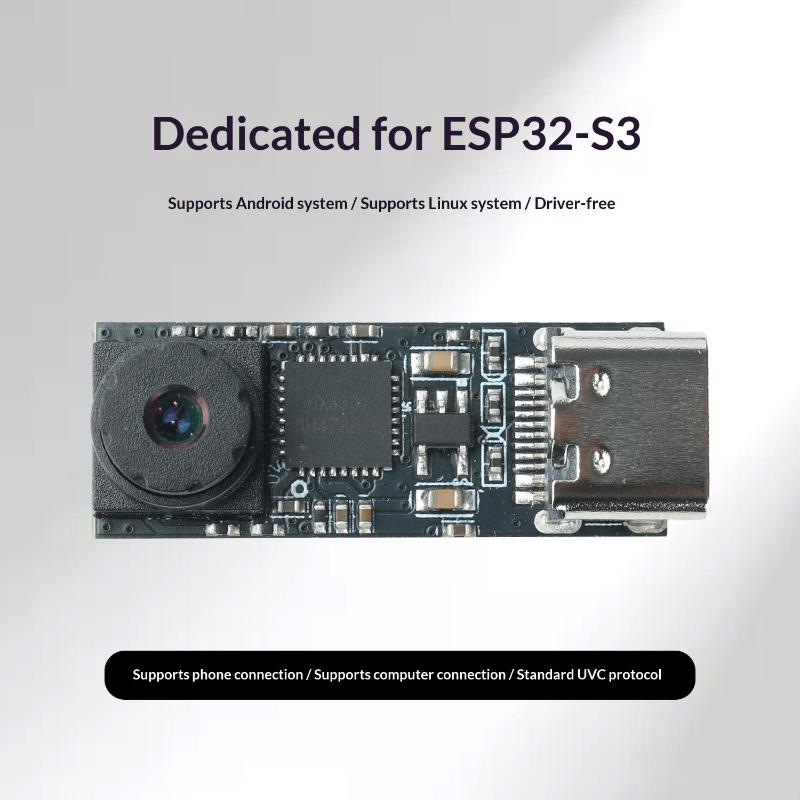 Mini Usb Type-C Camera Module Esp32-S3 Development Board 720P 1280 * 720 1Mp 65 Degree Camera For Win 10 11 Android Esp32S3 Iot