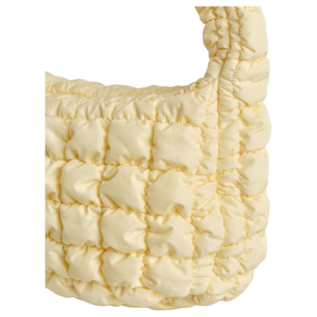 Cos Checkered Quilted Cloud Bag Women Handbag Cream-Yellow 0973537095