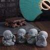Cute Little Monk Figurine Serviceable Desktop Cculpture Aquarium Decor Dolls Buddha Statue  Bedroom