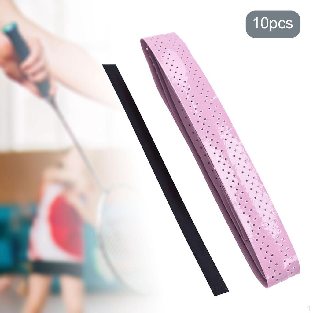 10 Pieces Badminton Racket Grip Tape, Anti Skid Tennis Overgrip for Motorbike Handlebar