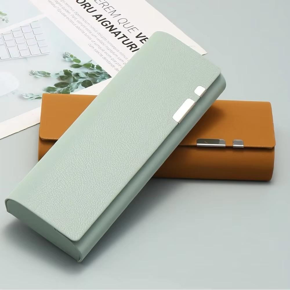 1pc Glasses Box  Portable Anti-stress PU Sunglasses Case Glasses Storage Box Eyeswear Accessories Box