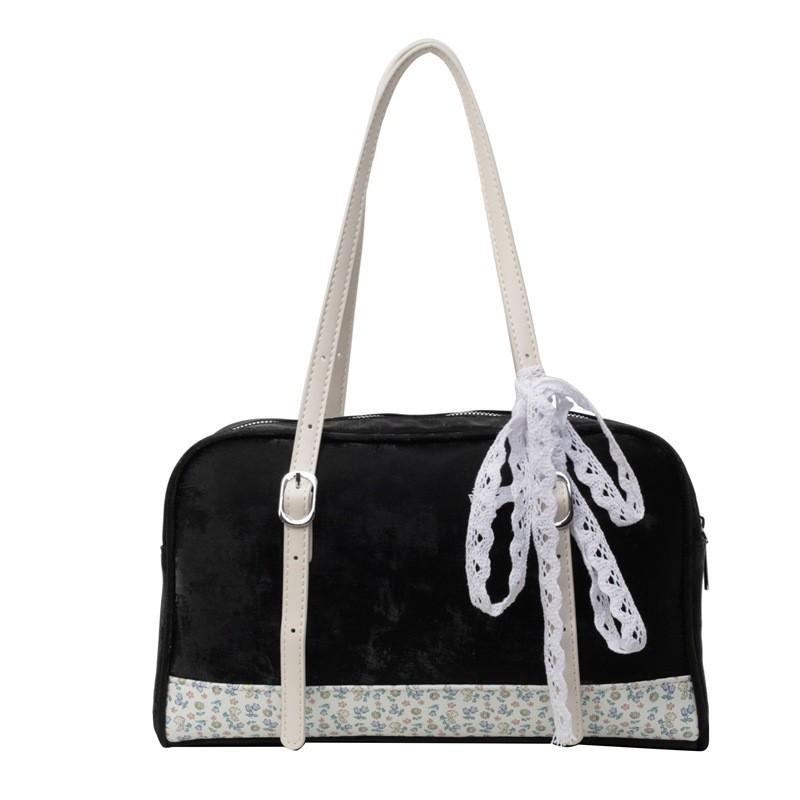 Ielgy Soft Leather Gentle Style Bag Casual Large Capacity Commuter Trendy All-Match Shoulder Bag
