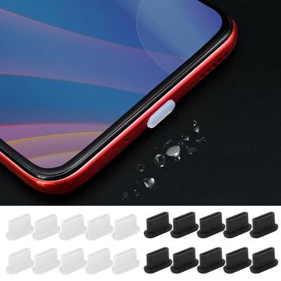 10 ks Silikonové prachové záslepky Typ C Ochrana nabíjecího portu Zátky Kryt pro chytrý telefon Protiprachová zátka