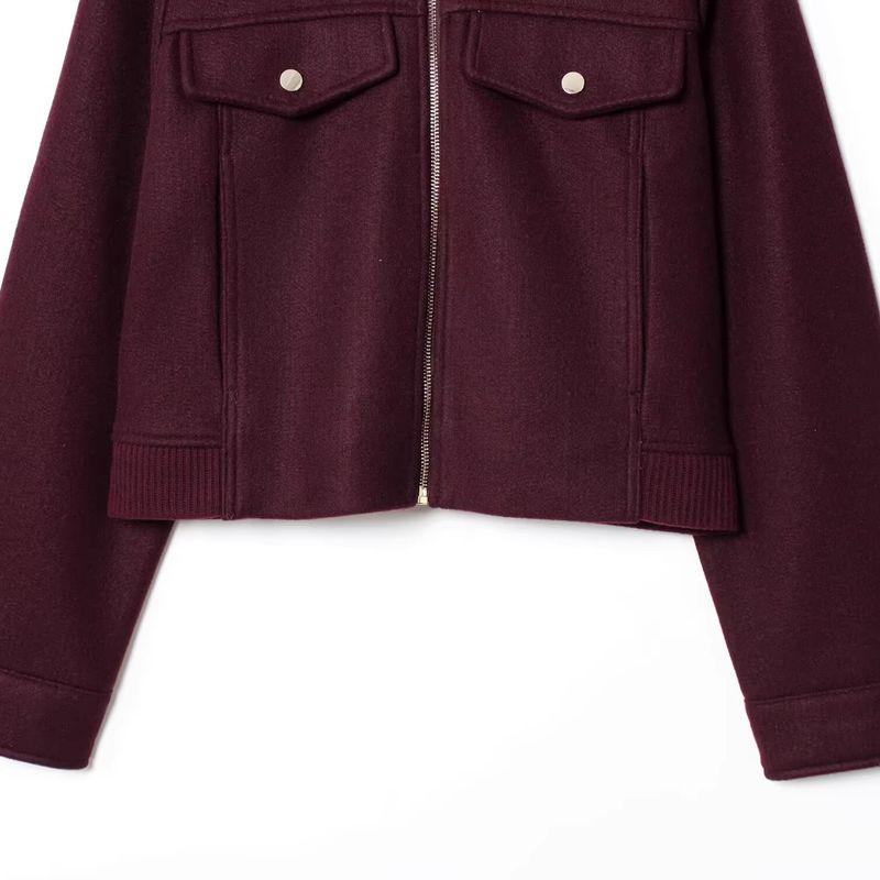 Araltay New Arrival Fashion Style Women's Clothing Fashion Round Neck Zipper Soft Short Jacket 4968032