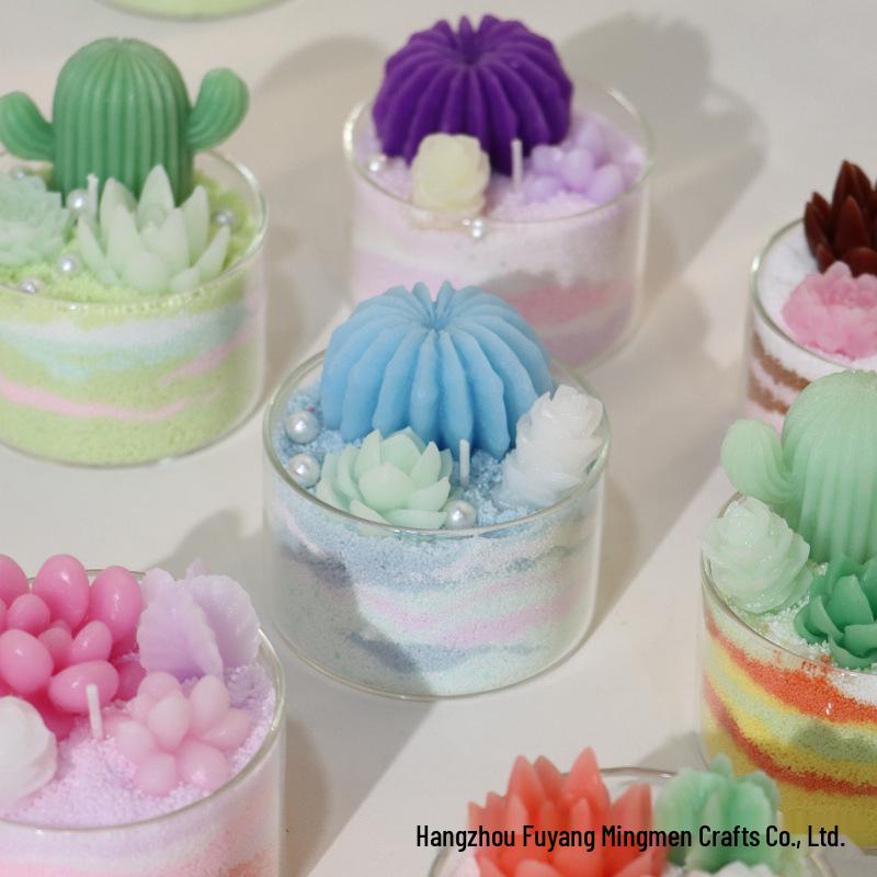 DIY Succulent Sand Painting Candle Kit: Creative Handmade Aromatherapy Gift for Kids