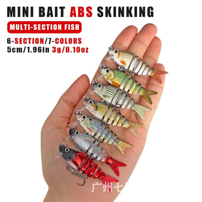 6-Pack Bionic Multi-Jointed Swimbaits Hard Lure Freshwater Saltwater Fishing Bass Pike