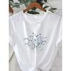 Watercolor Wildflower Bouquet T-Shirt Women’s Crew Neck Short Sleeve Botanical Cottagecore Aesthetic Top
