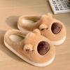 New Cartoon Kapibara Warm and Wear-resistant EVA Large White Bottom Cotton Slippers Soft Home
