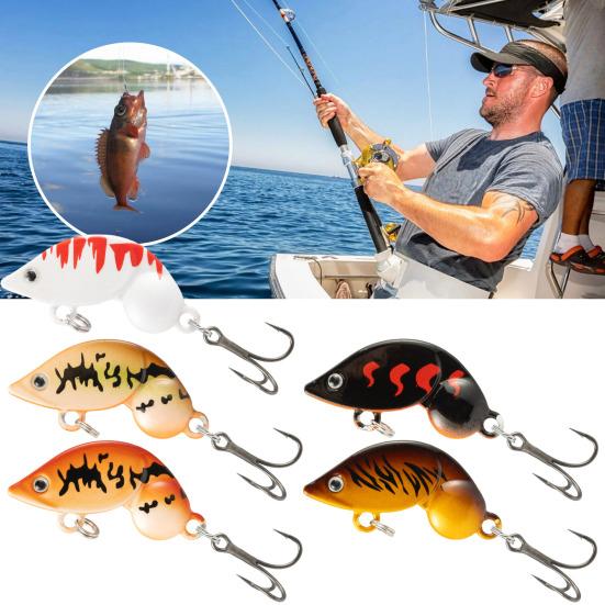 Lure Bait with 3D Simulated Eyes Bright Color Realistic Looking Artificial Lure Bait Swimbait with Treble Hook Fishing Gear