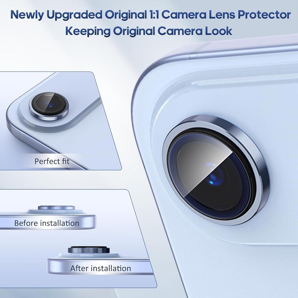 Camera Lens Protector Cover for Iphone Air 17 Pro Max 16E 16 E 15 Plus 14 13 Mini 12 11 17Pro 16Pro Protection Tempered Glass Metal Phone Accessories