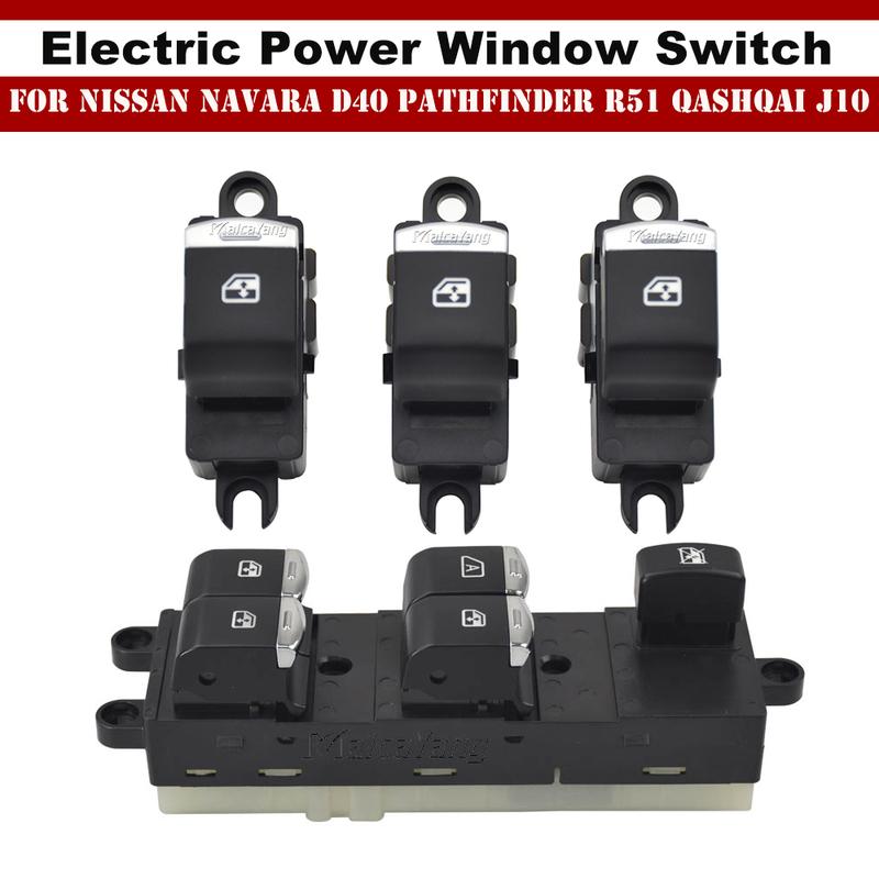 With Chrome Power Window Master Switch 25401-BB65B 25401-JD00B 25401BB65B 25401JD00B For Nissan Pathfinder Navara D40 Qashqai