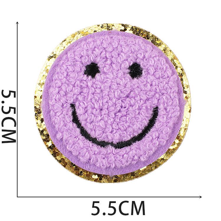 New Embroidery Cloth Sticker Rainbow Patch Sticker Love Smiley Face Computer Embroidery Chapter Boy Bag Decoration Towel Embroidery Shell