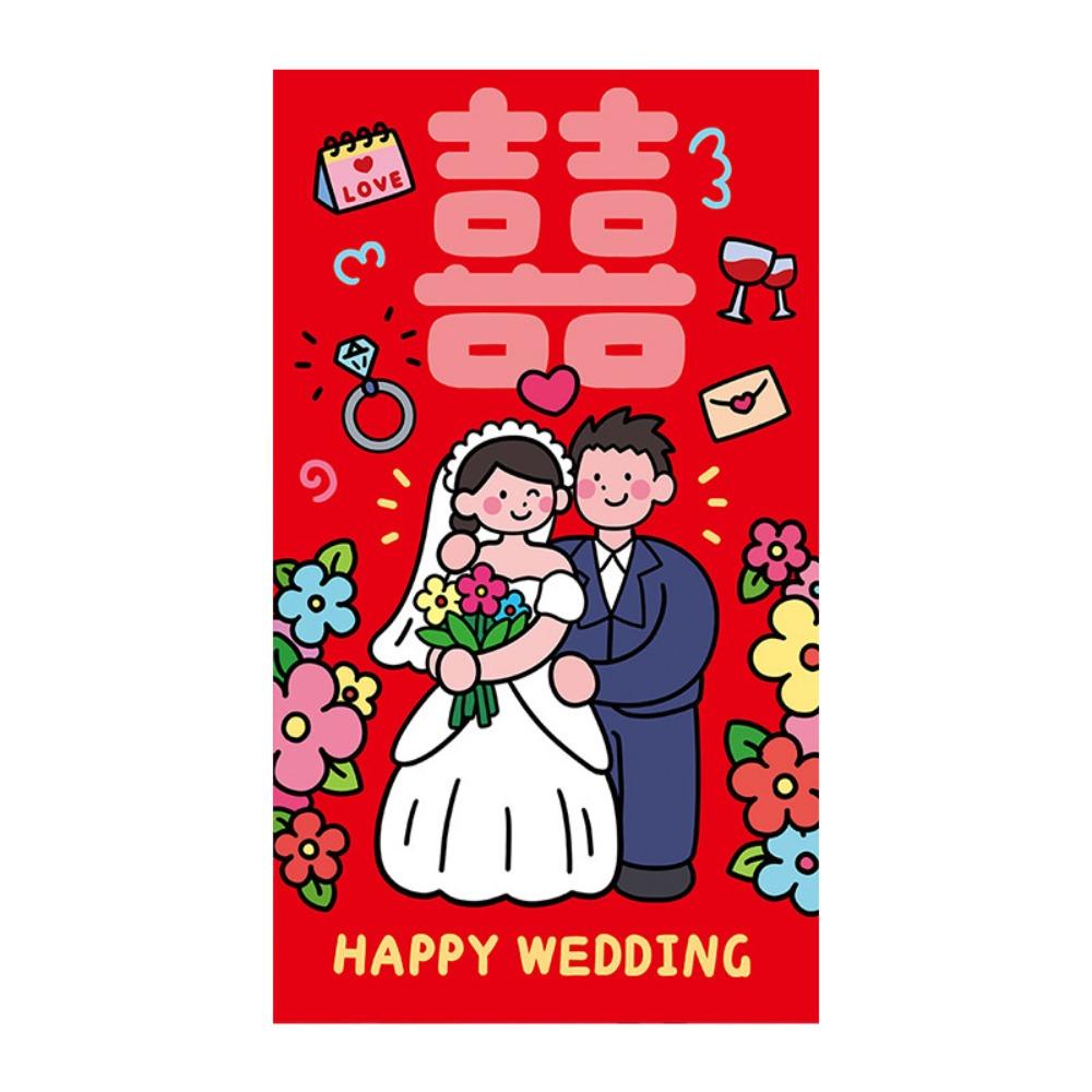 Cartoon New Year Money Envelope Traditional Bless Fortune Pocket Lucky Red Pockets  Spring Festival
