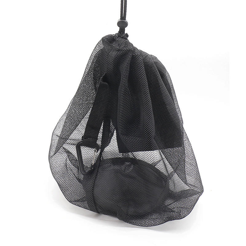 Drawstring Portable Single Ball Storage Bag Mesh Handbag Drawstring Sling Carrier for Carrying Basketball Volleyball Soccer Ball