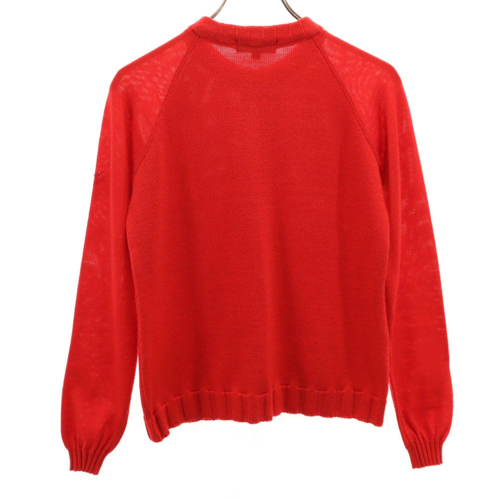 KENZO GOLF 90s Made In Japan Old Knit Jacket 1 Red Women Used