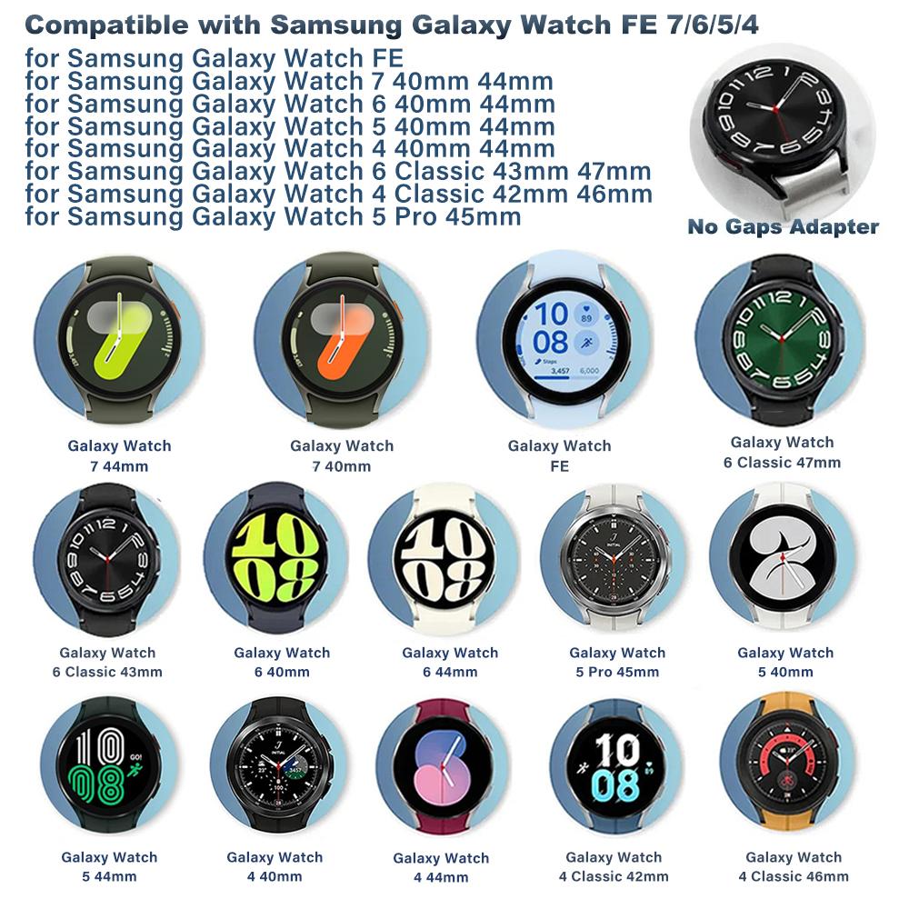 Bezszwowy Stalowy Pasek do Samsung Galaxy Watch 6Classic 47mm 43mm 5pro/4classic Galaxy Watch 7 6 5 4 Seria 40/44mm Pasek