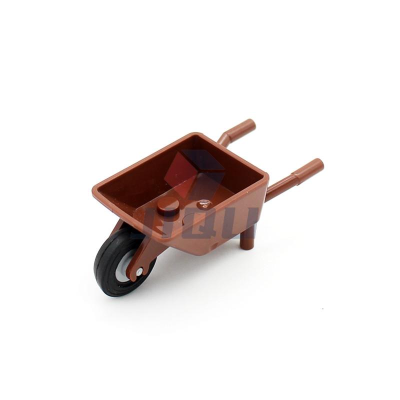 Non-Toxic Moc City Building Block Accessories Utensil Wheelbarrow Frame Bricks 98288 Compatible Smooth Small Single Tire 59895 Toy Gifts