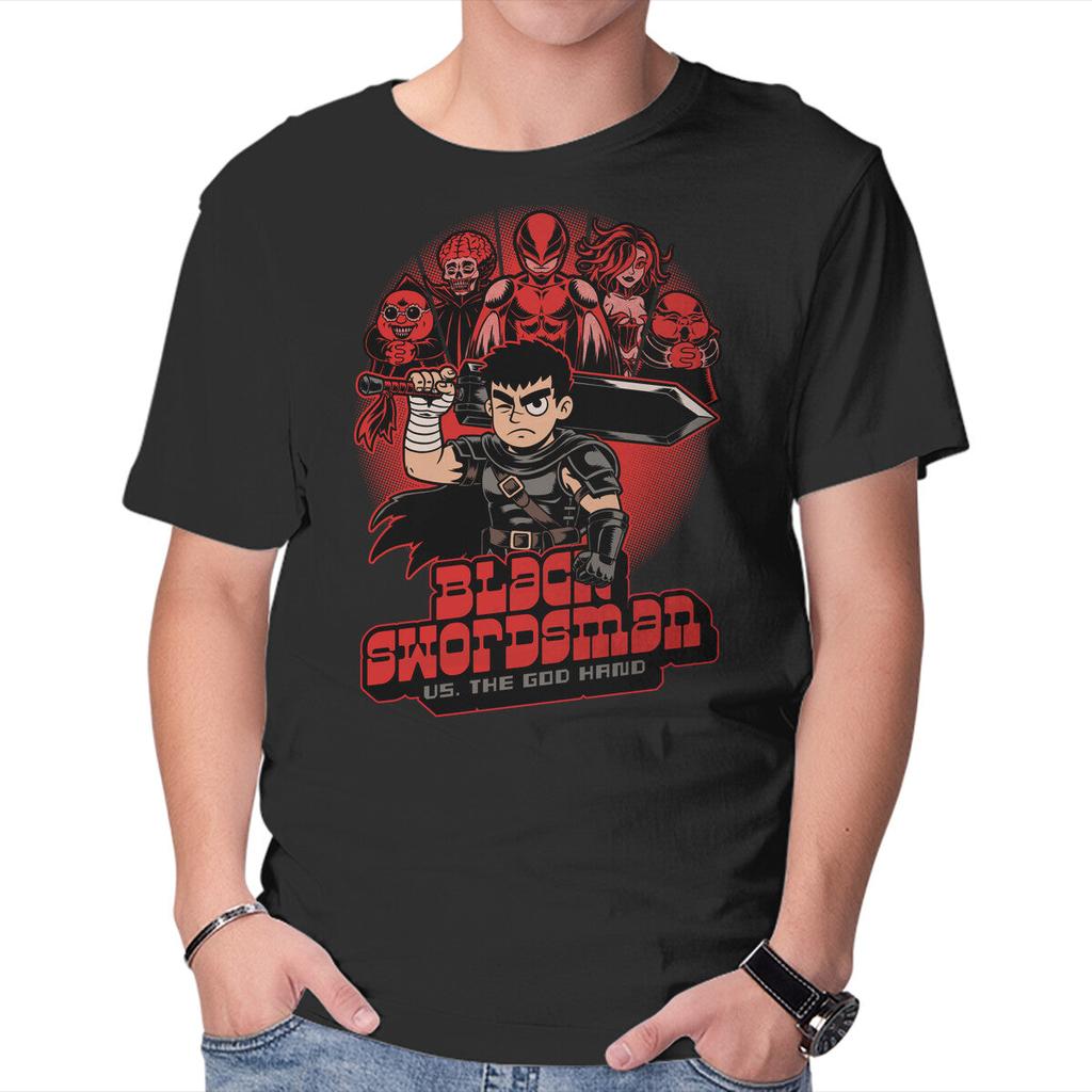 Unisex Crew Neck T-Shirt Manga Warrior Enemies Graphic Short Sleeve Casual Tee