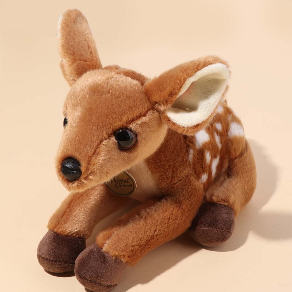 Bright Color Sika Deer Plush Soft Dolls Simulation Deer Toy Boys Girls Stuffed Deer Dolls  Kids Toy