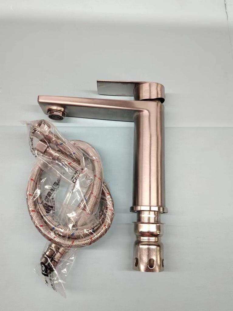 Factory Price Single Hole Basin Mixer Faucet One Handle Stainless Steel Basin Faucet for Bathroom Sink