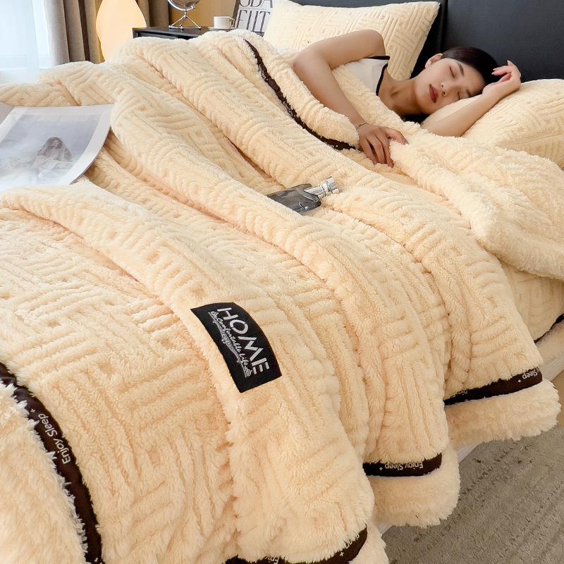 Winter Thick Warm Blanket, Office Nap Blanket, Sofa Cover Blanket, Milk Velvet Blanket