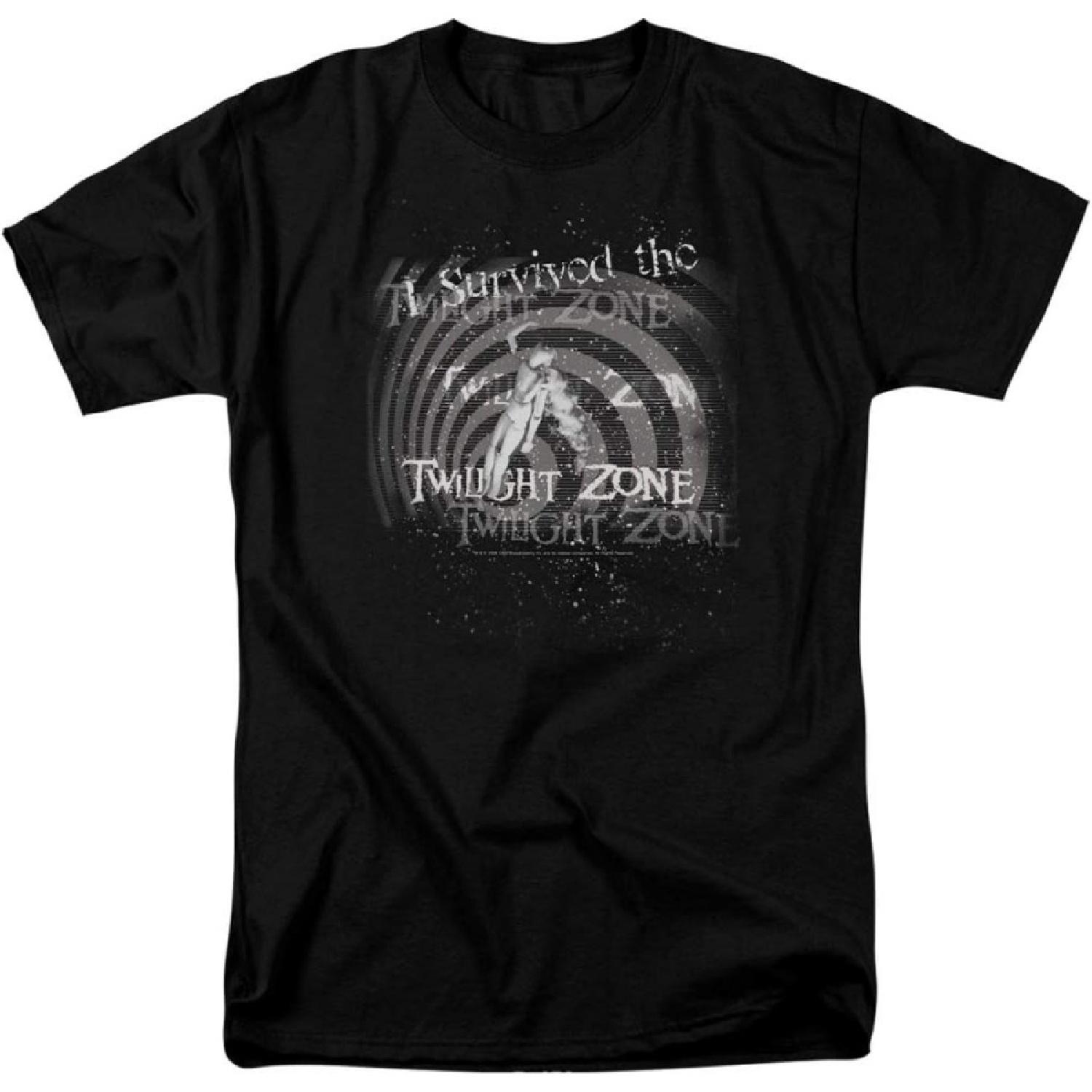 A&E Designs Twilight Zone T-Shirt - I Survived Adult Black S