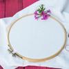 Beech Wood Cross Stitch Hoop Gold Plated Brass Screw DIY Embroidery Hoop  For Punch Needle Craft